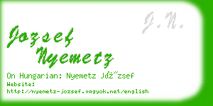 jozsef nyemetz business card